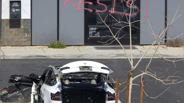 Tesla violence labeled as 'terror'