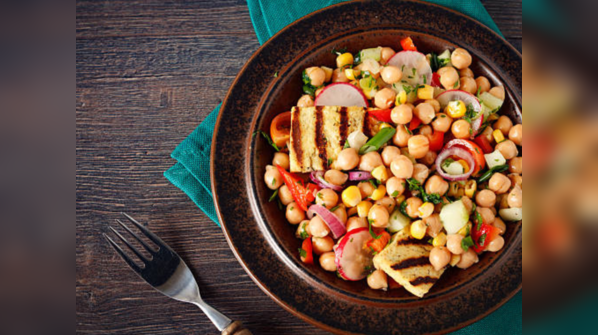 Chickpea and tofu salad