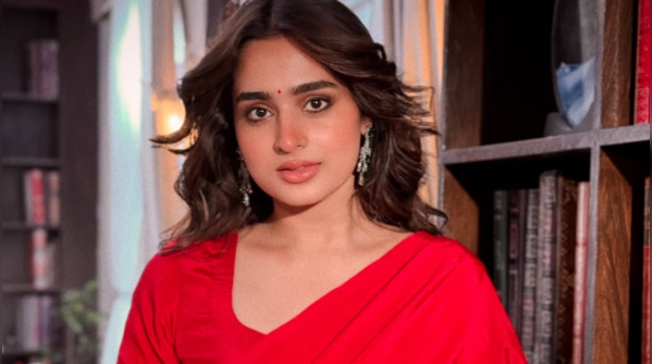Radiant in a Red Saree
