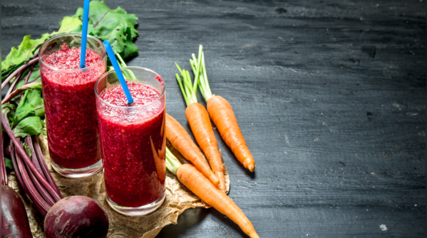 Drink beetroot and carrot juice
