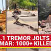 Article image for: Myanmar Rocked By 13th Quake In 24 Hours; Scary New Video Shows <i class="tbold">monks</i> Running As Building Falls