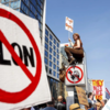 Who organized 'Tesla Takedown' protest?