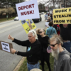 'Elon has got to go': Anti-Musk protesters faceoff with Trump supporters