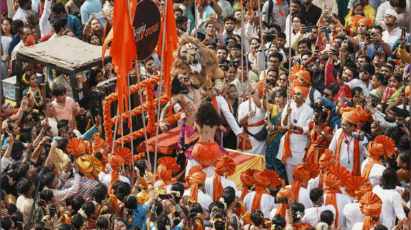 Cultural procession in Thane