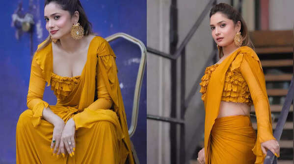 Satin Elegance in Mustard Yellow