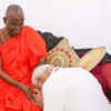 Priest ties Raksha Sutra on PM Modi's hand