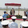 Musical tribute on arrival