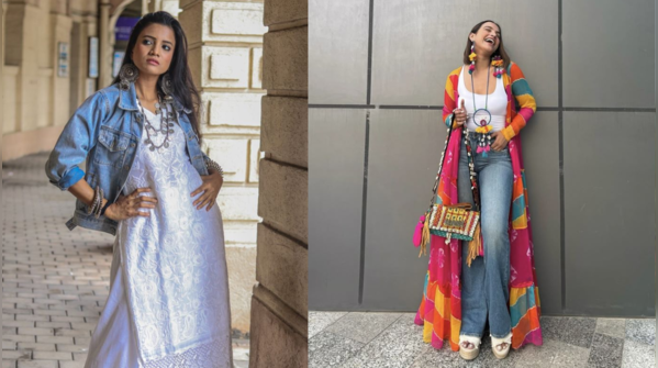 Layer it right: Denim over embellished kurtas