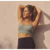 Resistance band bicycle crunches