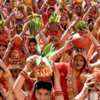 Devotees carry Kalash Yatras