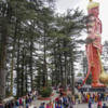 Devotees offer prayers at Jakhu temple