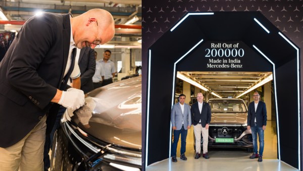 Mercedes-Benz rolls out 200,000th locally manufactured car from Chakan plant:  Details - The Times of India
