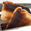 Eating crispy burnt food
