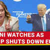 Article image for: Trump Says 'No Rush' To End Tariffs On EU In Front Of Meloni At The White House Meeting