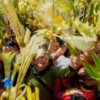 Devotees Wave 'Palaspas' During Palm Sunday Blessing in Antipolo