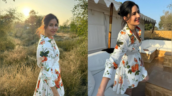Katrina Kaif’s floral shirt dress
