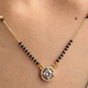 Round diamond mangalsutra look
