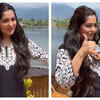 ​Dipika looks pretty in a black Kashmiri suit