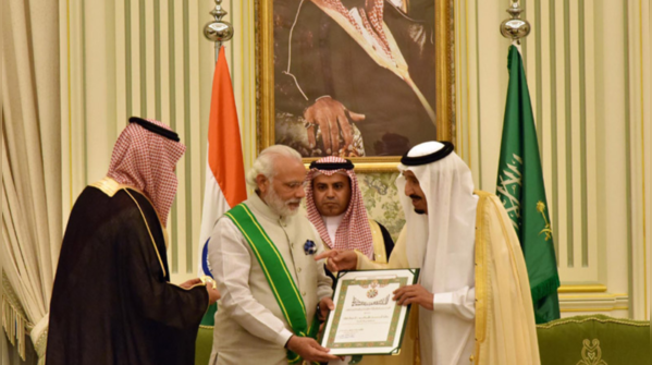 PM Modi conferred with the Kingdom’s highest civilian honor (2016)