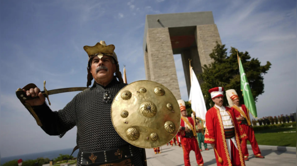 Ceremonial tribute at Gallipoli