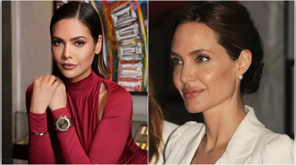 Esha Gupta and Angelina Jolie