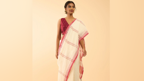 Off-white Bengal cotton jamdani