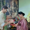 ​Vivek takes Gurudiksha from his mother-in-law