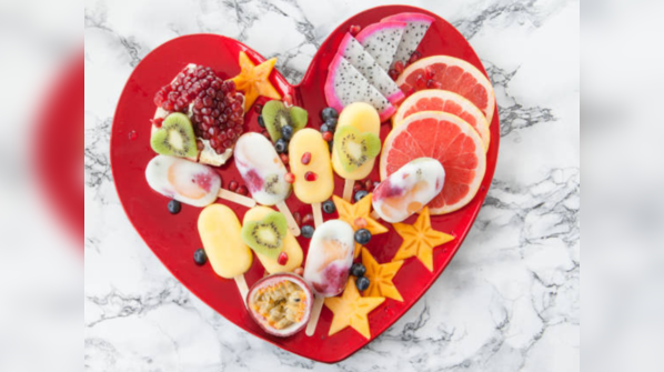 Homemade fruit lollies