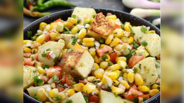 Corn and paneer salad