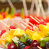Rainbow fruit skewers