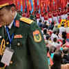 Vietnamese participants cheer during a parade