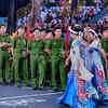 Participants gather prior to a parade