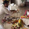 The makeshift home temple