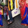 Sonali Bendre’s blue Paithani