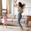 Dancing in the living room