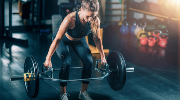 Trap bar deadlifts