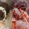 6. Messy bun with curtain bangs