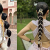 3. Sleek braided ponytail