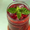 Hibiscus and basil water