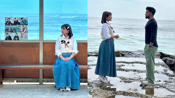 From posing at the iconic BTS bus stop to recreating K-drama moments with beau Rocky Jaiswal; a glimpse into Hina Khan’s South Korea trip