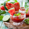 Chilled watermelon gazpacho