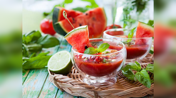 Chilled watermelon gazpacho