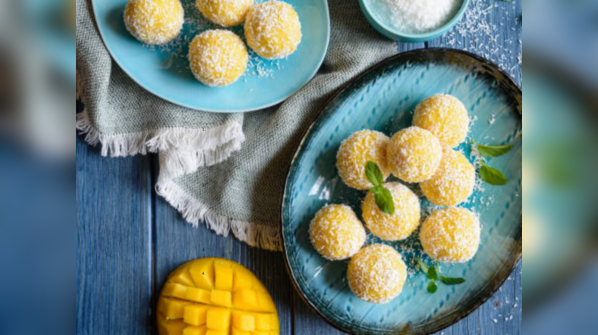 Mango coconut laddoos
