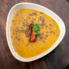 Moong dal with garlic and turmeric