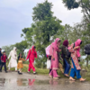 Locals seeking shelter