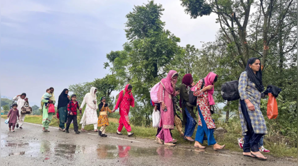 Locals seeking shelter