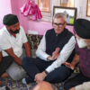 J&K CM meets a victim's family
