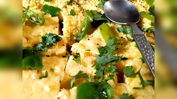 Besan dhokla upma