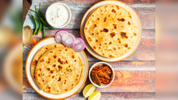Stuffed besan paratha