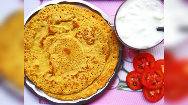 Fluffy besan pancakes